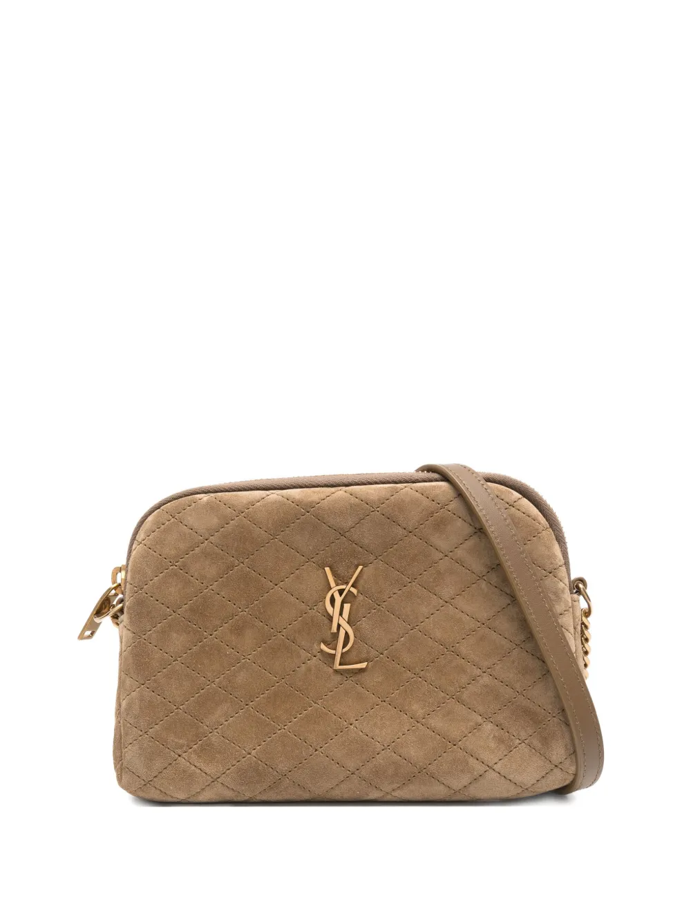 Saint Laurent Gesteppte Schultertasche mit Logo | Nude | Image 1