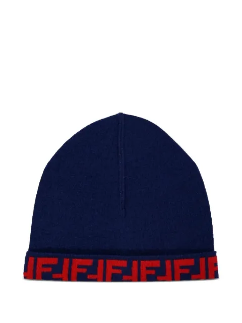Fendi Kids gorro con ribete del logo