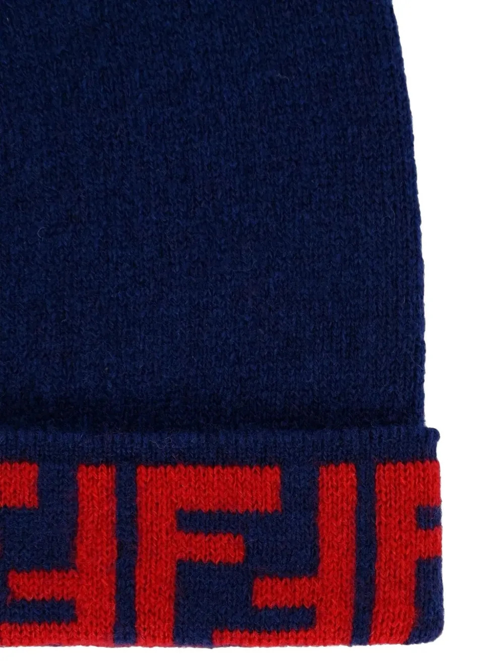 Fendi Kids Muts met afwerking met logo Blauw