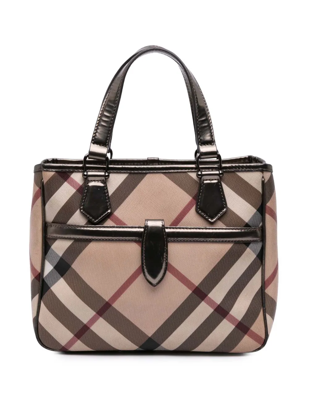 2000-2017 Supernova Check Coated Canvas tote bag