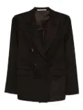 Tagliatore double-breasted wool blazer - Brown