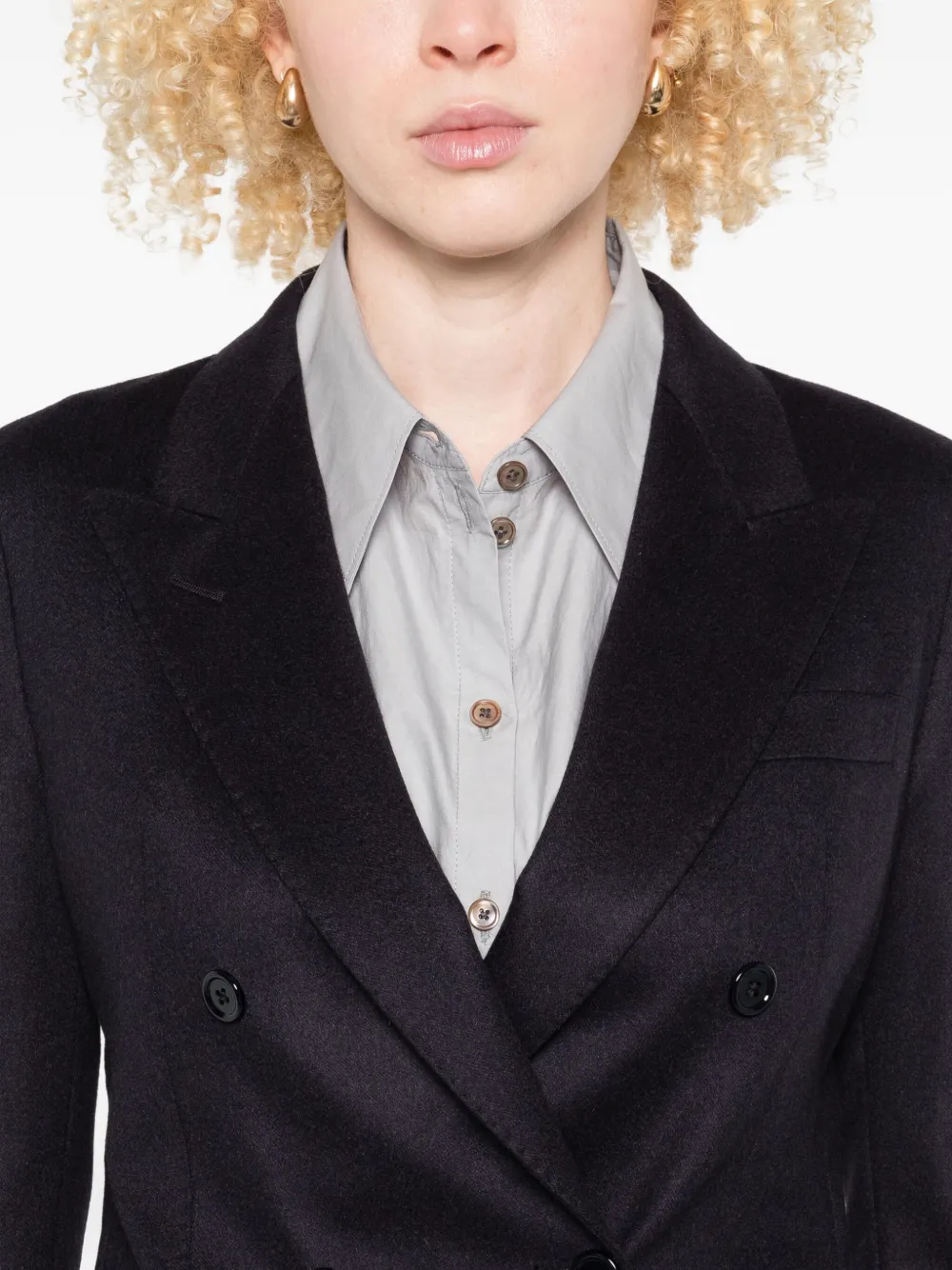 Tagliatore Blazer met dubbele rij knopen en lange mouwen Blauw