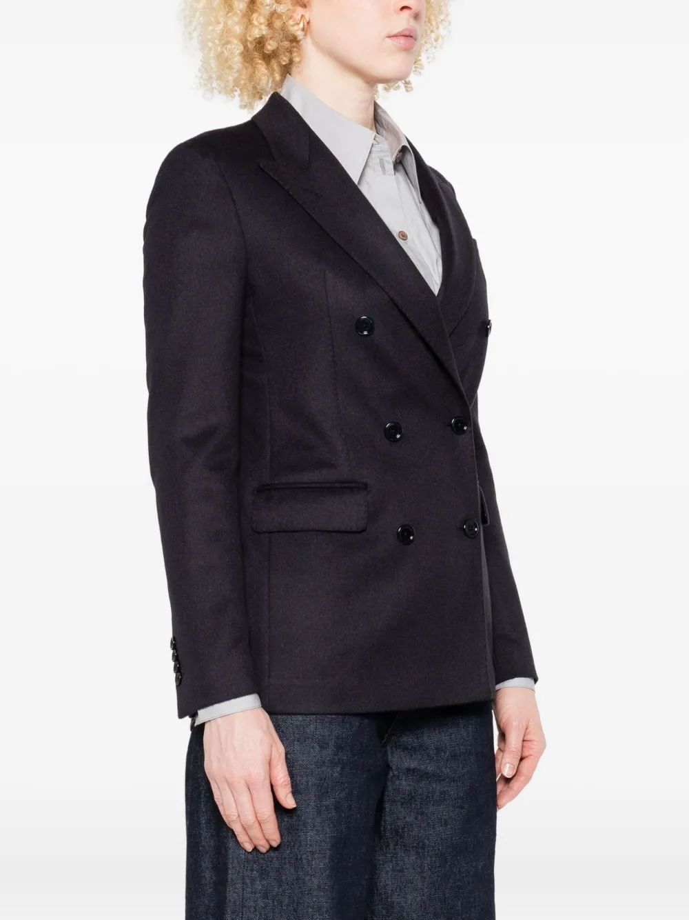 Tagliatore Blazer met dubbele rij knopen en lange mouwen Blauw