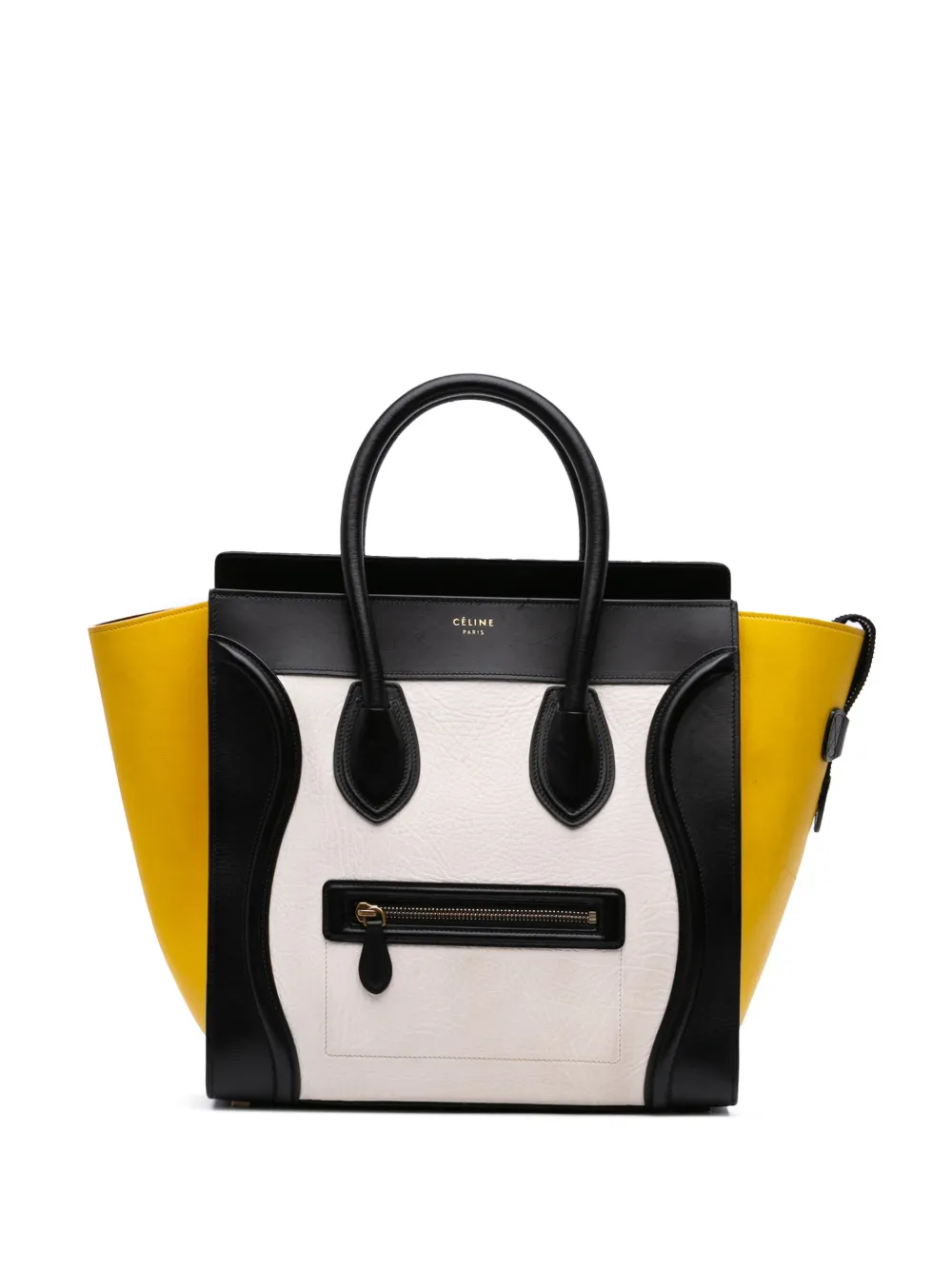 2014 Mini Tricolor Leather Luggage Tote handbag