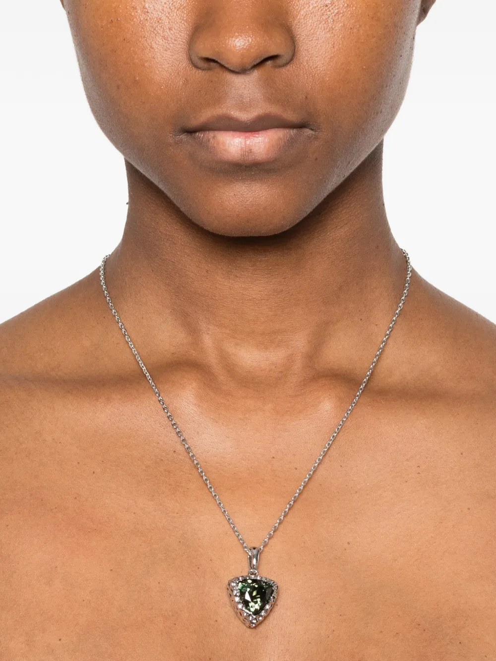 Darkai Trillion Tourmaline Necklace In Black