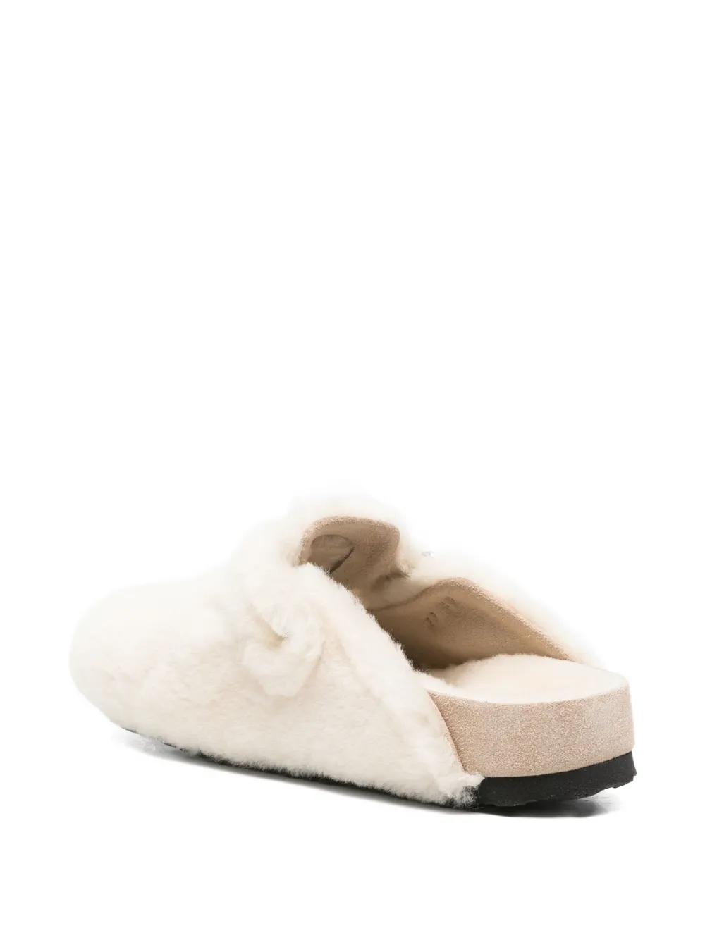 Birkenstock Boston Shearling Mules In Neutral