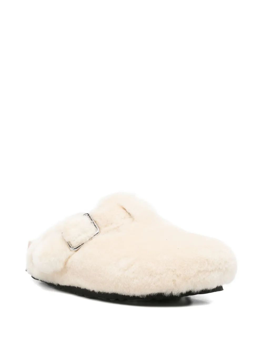 Birkenstock Boston Shearling Mules In Neutral