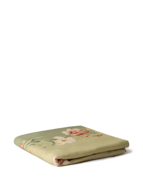 Cabana Ibiscus Sage linen tablecloth