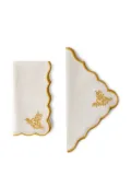 Cabana Botanica embroidered linen napkin - Neutrals