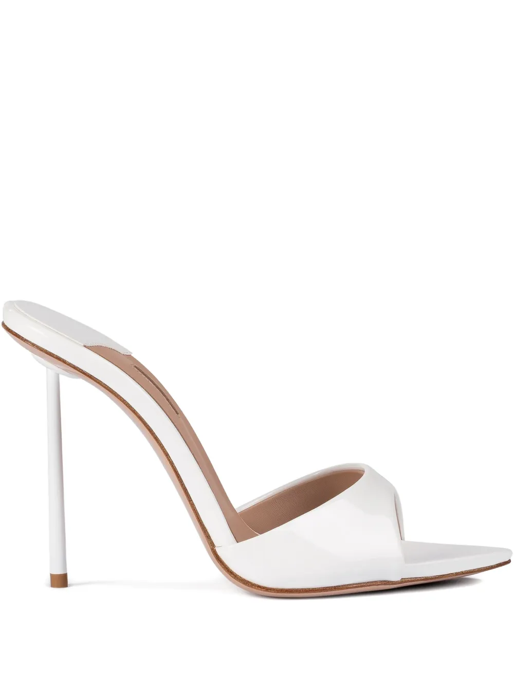 Le Silla 120mm Bella patent leather stiletto sandals White