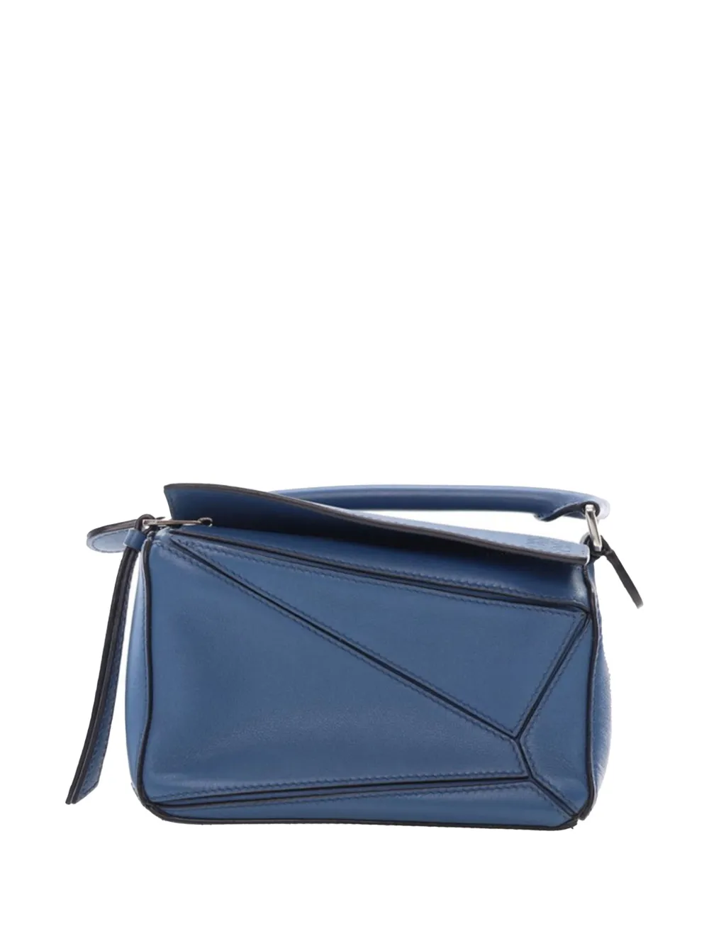 Pre-owned Loewe 2018 Mini Calfskin Puzzle Satchel In Blue