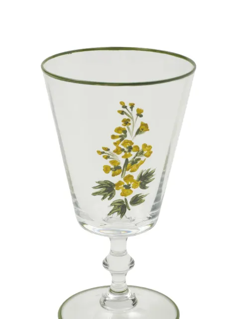 Cabana vaso de agua Murano Primrose pintado a mano