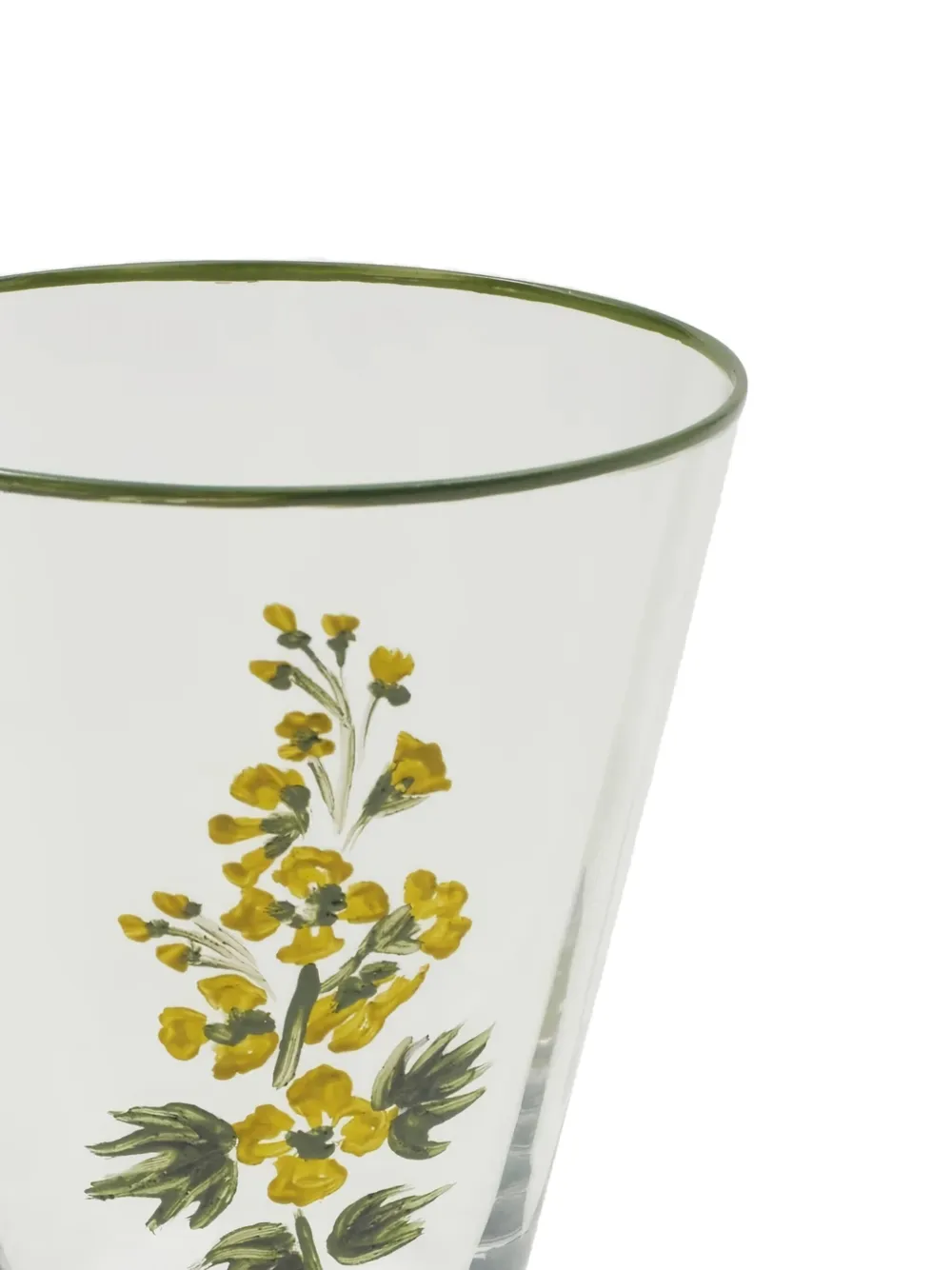 Cabana Murano Primrose Hand-painted Water Glass In Transparent
