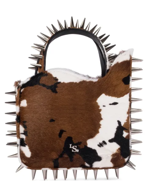 Le Silla small Ivy cowhide spike-embellished tote bag