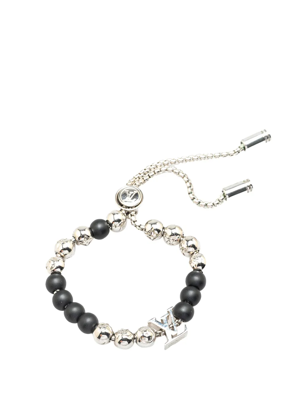 Louis Vuitton Pre-Owned 2024 Silver Monogram Beads Bracelet costume Louis Vuitton Pre-Owned 2024 Silver Monogram Beads Bracelet costume