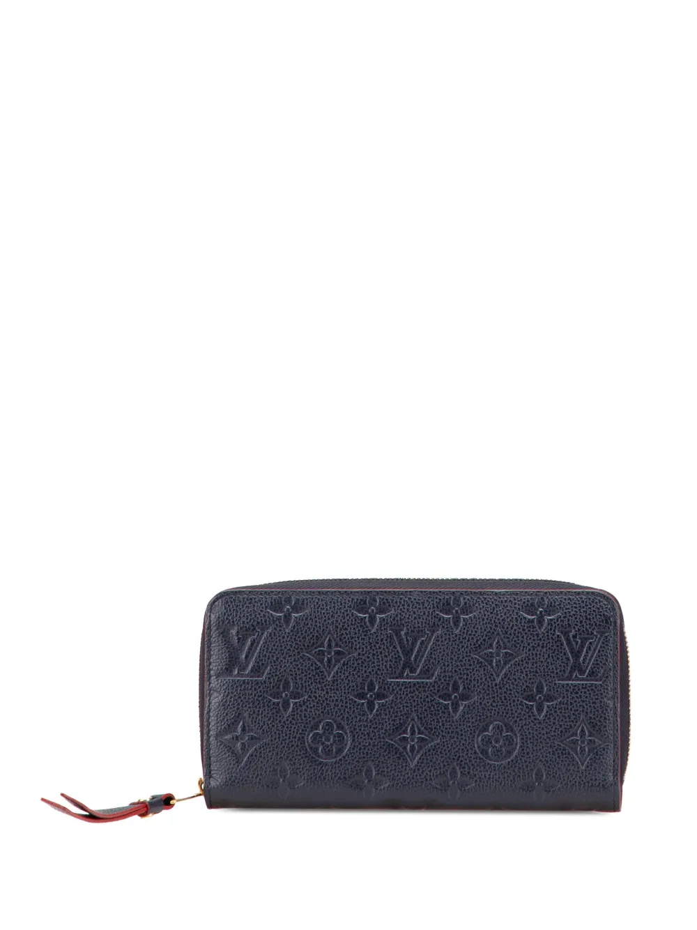 Pre-owned Louis Vuitton 2021-2025 Monogram Empreinte Zippy Wallet Long Wallets In Blue