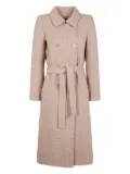 TWINSET sequin-embellished belted coat - Brown