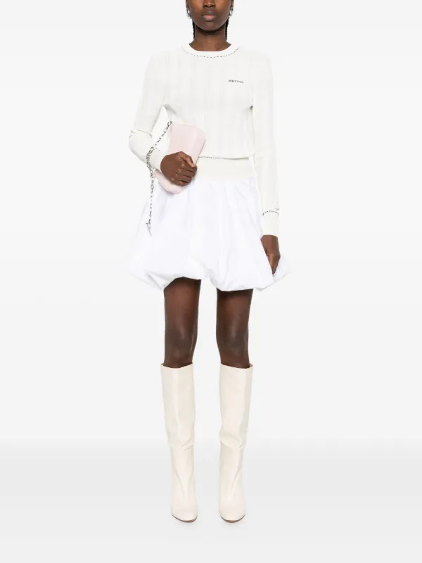Alexander McQueen リブニット トップ | ホワイト | FARFETCH JP