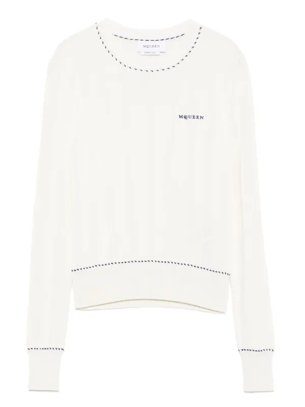 Alexander McQUEEN リブトップス Alexander McQueen リブニット トップ | ホワイト | FARFETCH JP