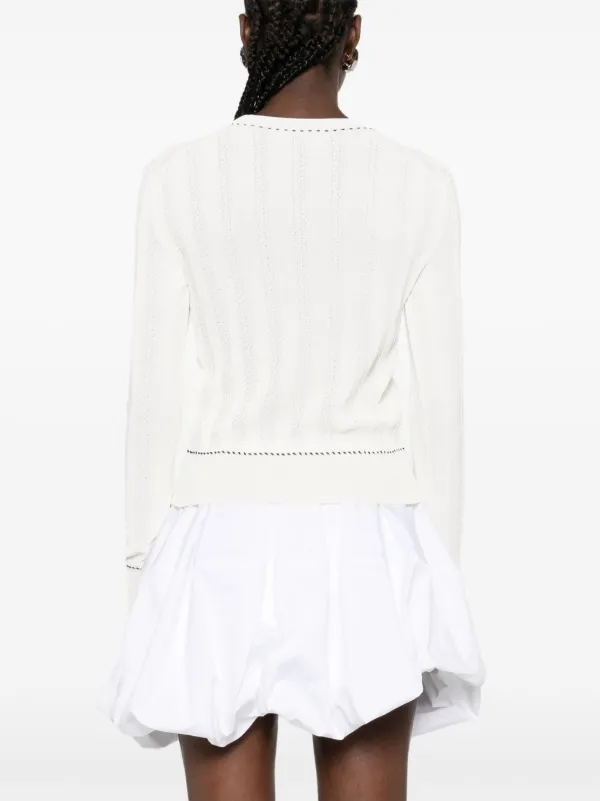 Alexander McQueen リブニット トップ | ホワイト | FARFETCH JP