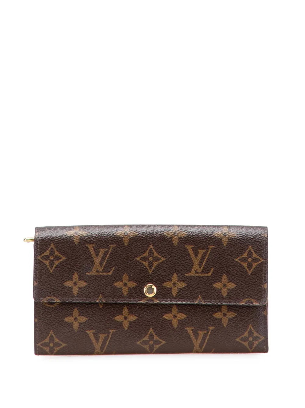 Pre-owned Louis Vuitton 2011 Monogram Sarah Wallet Long Wallets In Brown
