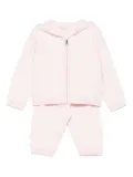 LIU JO hooded ribbed tracksuit set - Pink