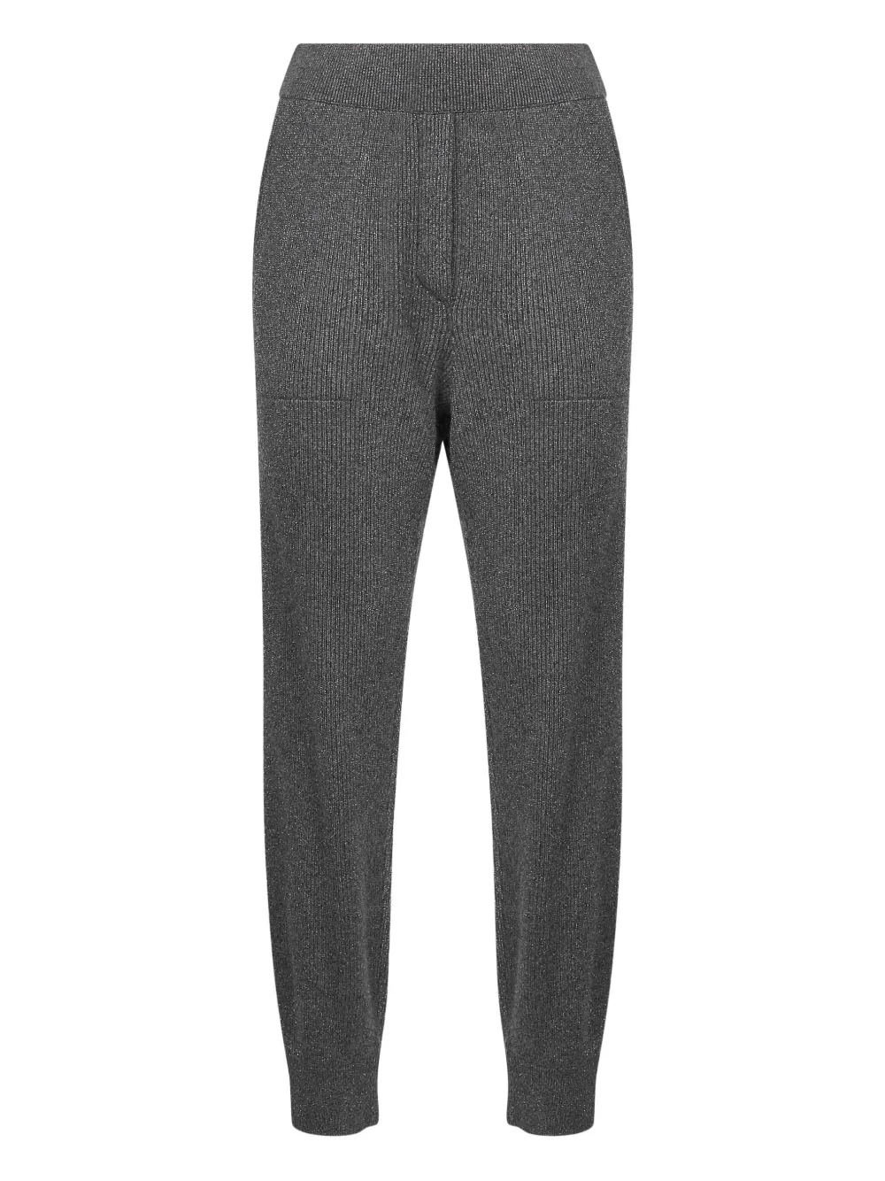 Brunello Cucinelli Ribgebreide broek Grijs