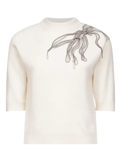 Brunello Cucinelli chain-embellished top