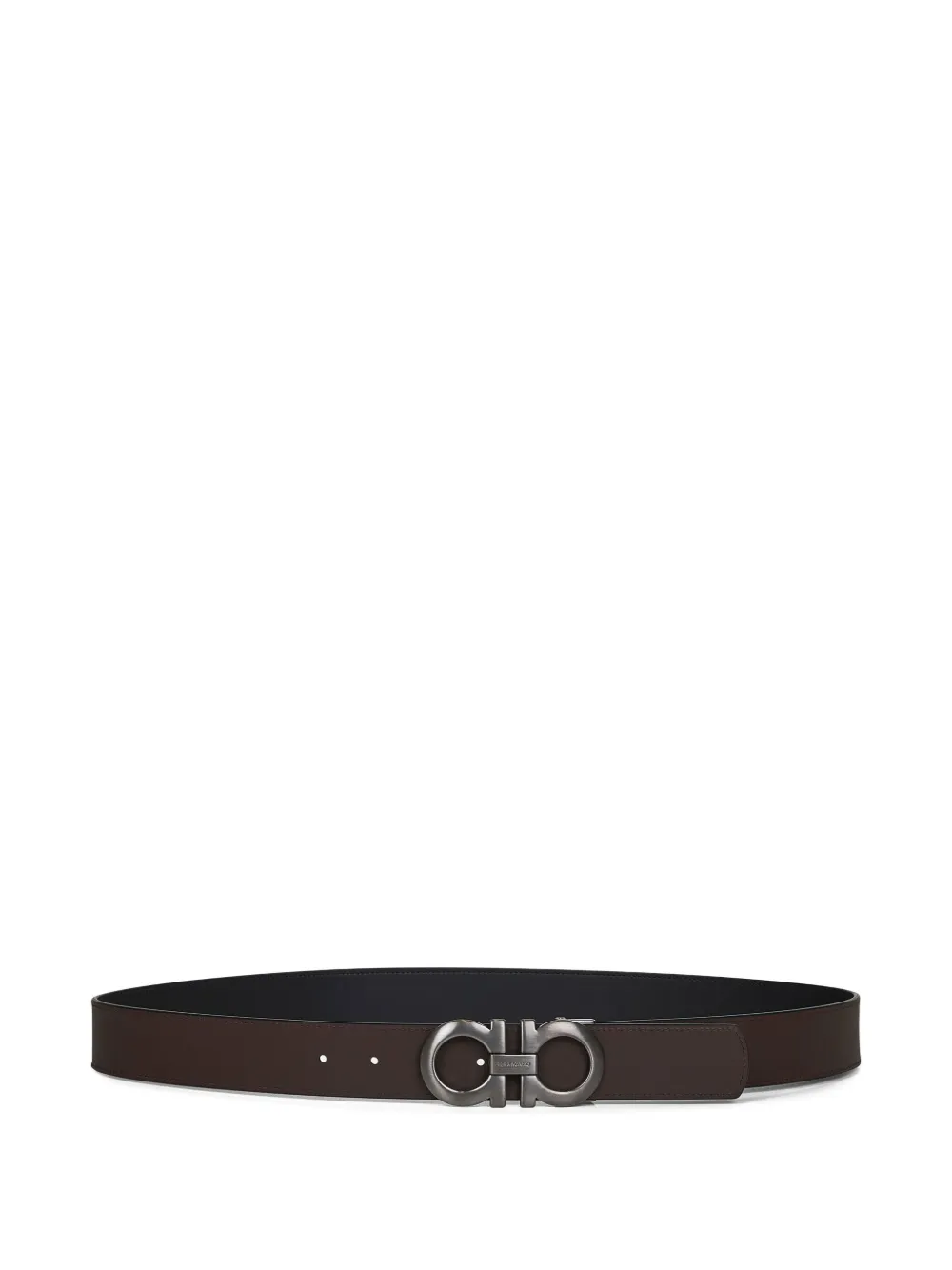 Ferragamo gancini buckle leather belt - Bruin
