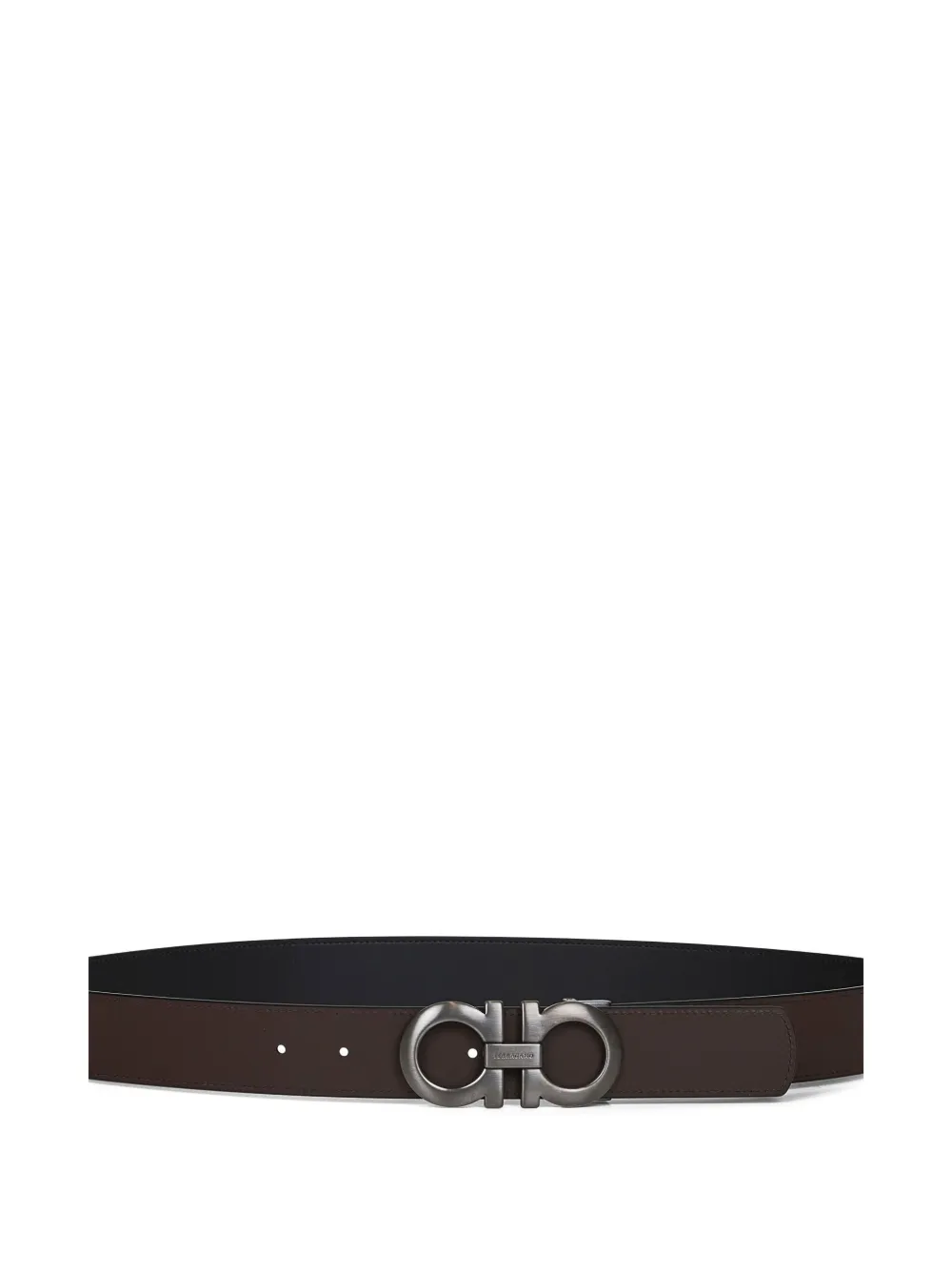 Ferragamo Leren riem met Gancini-gesp Bruin