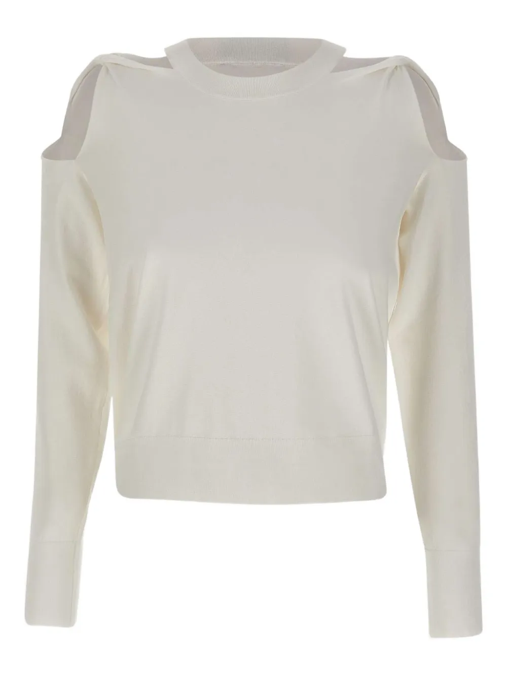 cut-out round-neck sweater