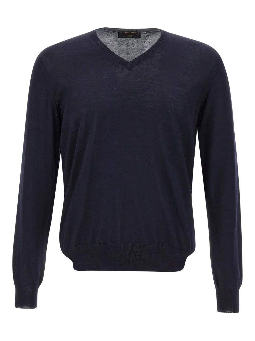 V-neck ribbed-edge sweater