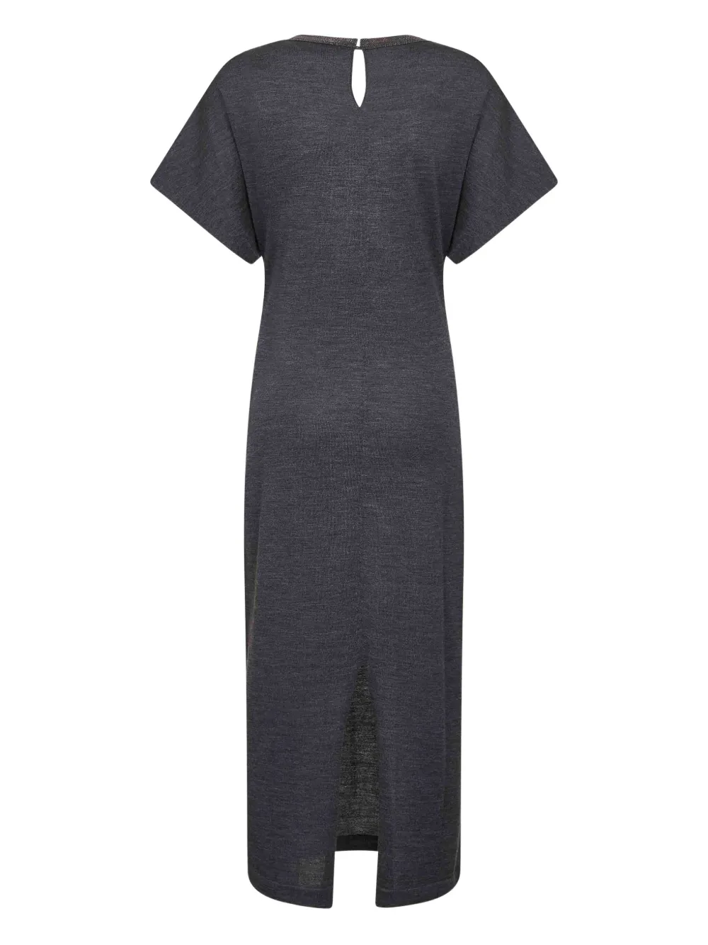 Brunello Cucinelli Monili-chain detail midi dress - Grijs