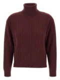 Eleventy turtleneck ribbed sweater - Red