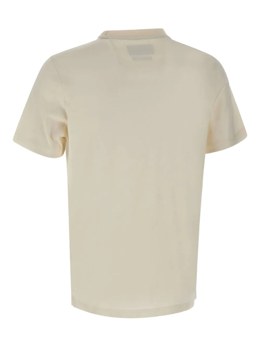 BOSS Geribbeld T-shirt met ronde hals Beige