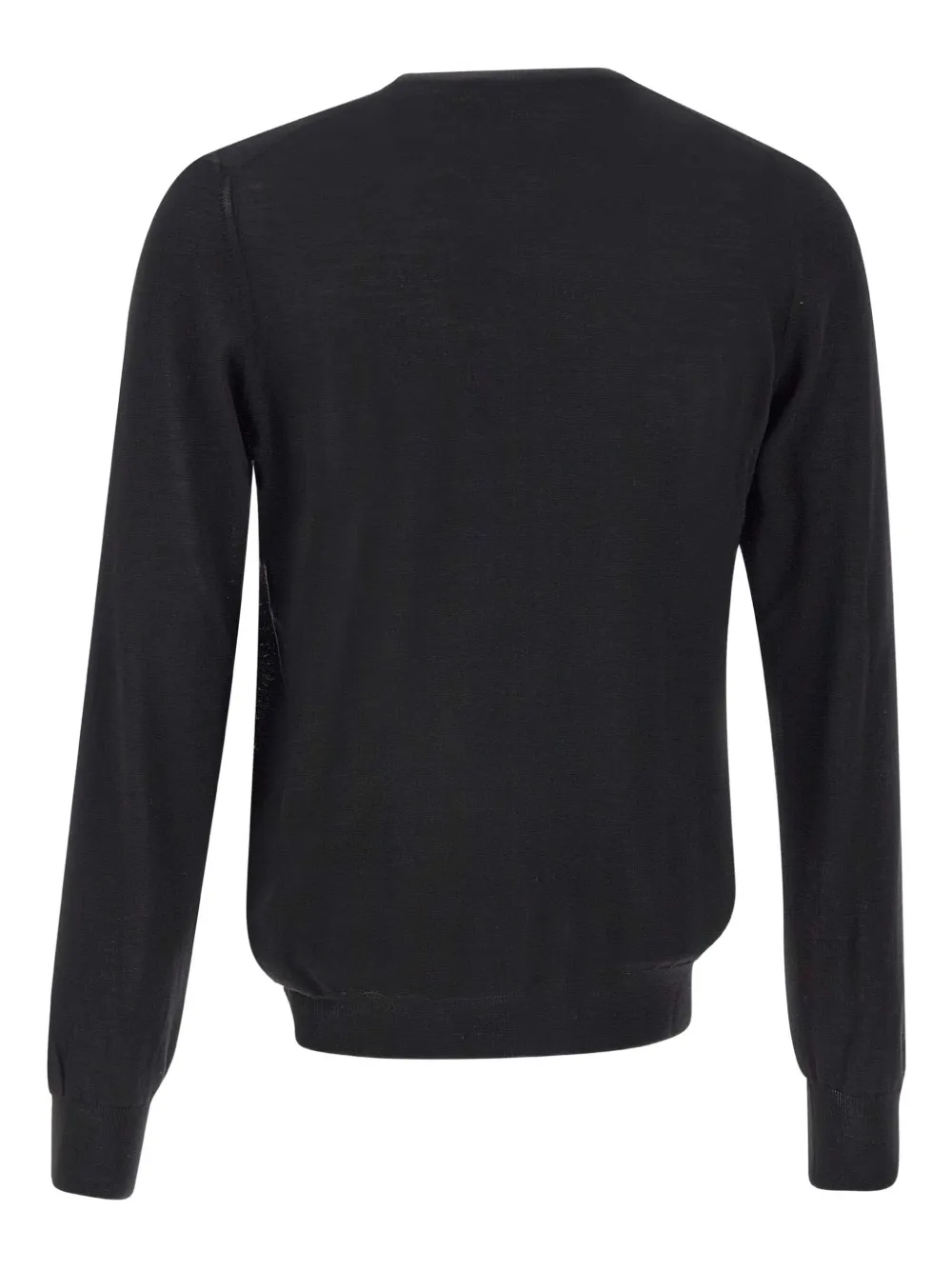 Gran Sasso crew-neck ribbed-edge sweater - Zwart