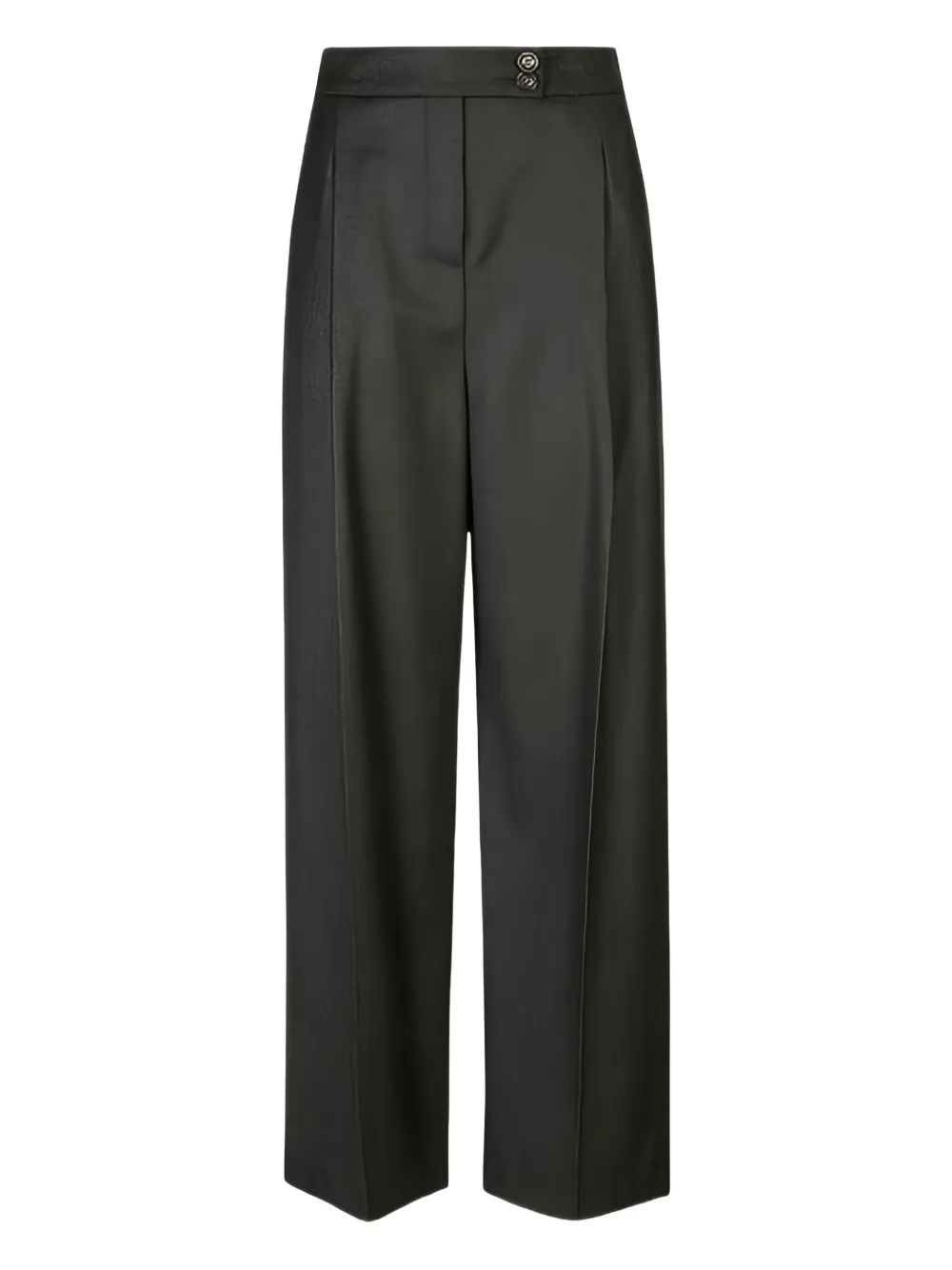 Eleventy Pleated Palazzo Pants In Black