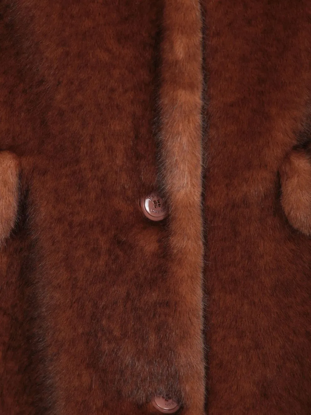 Herno Faux-fur Coat In Brown