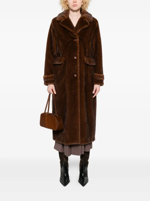 Herno エコファー コート | ブラウン | FARFETCH JP