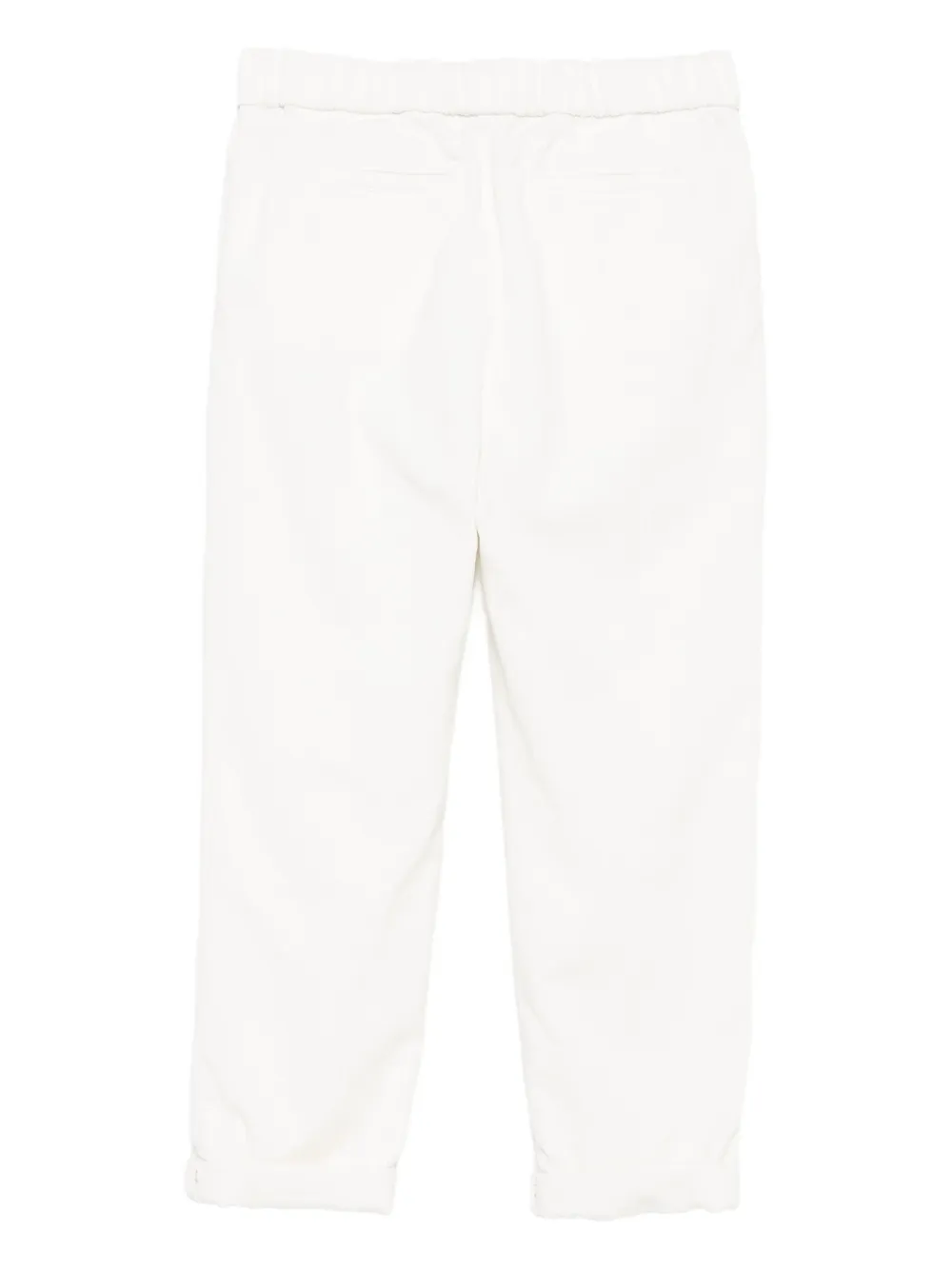 Brunello Cucinelli Kids Broek met trekkoord en pijldetail Wit