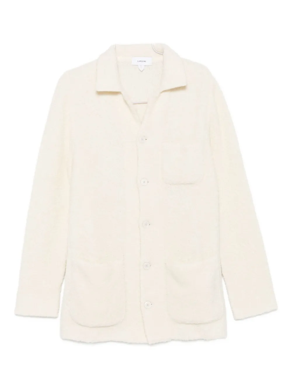 Lardini Buttoned Patch-pocket Cardigan In White
