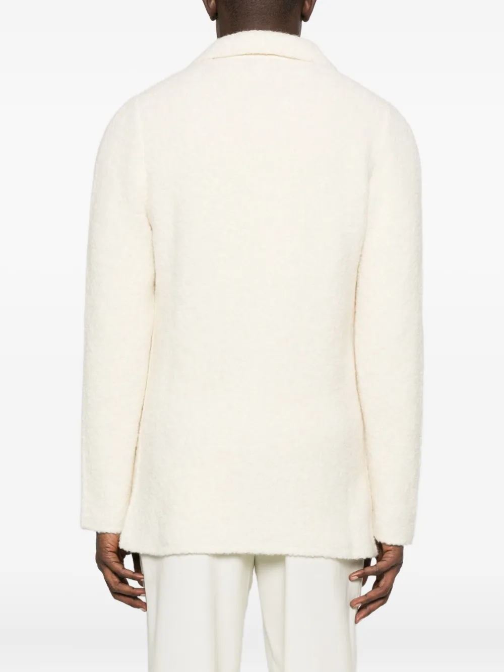 Lardini Buttoned Patch-pocket Cardigan In White