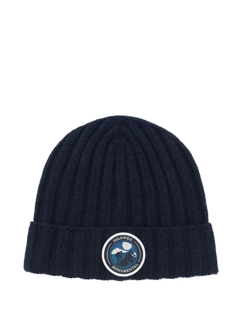 Brunello Cucinelli Kids' Ribbed-knit Logo-patch Beanie In Black