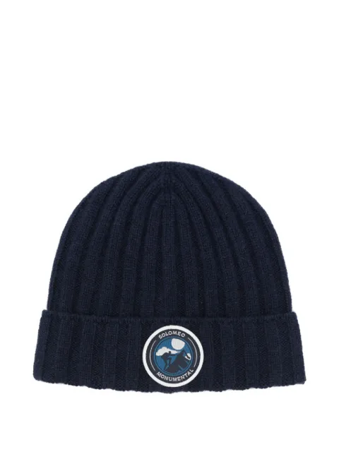 Brunello Cucinelli Kids ribbed-knit logo-patch beanie