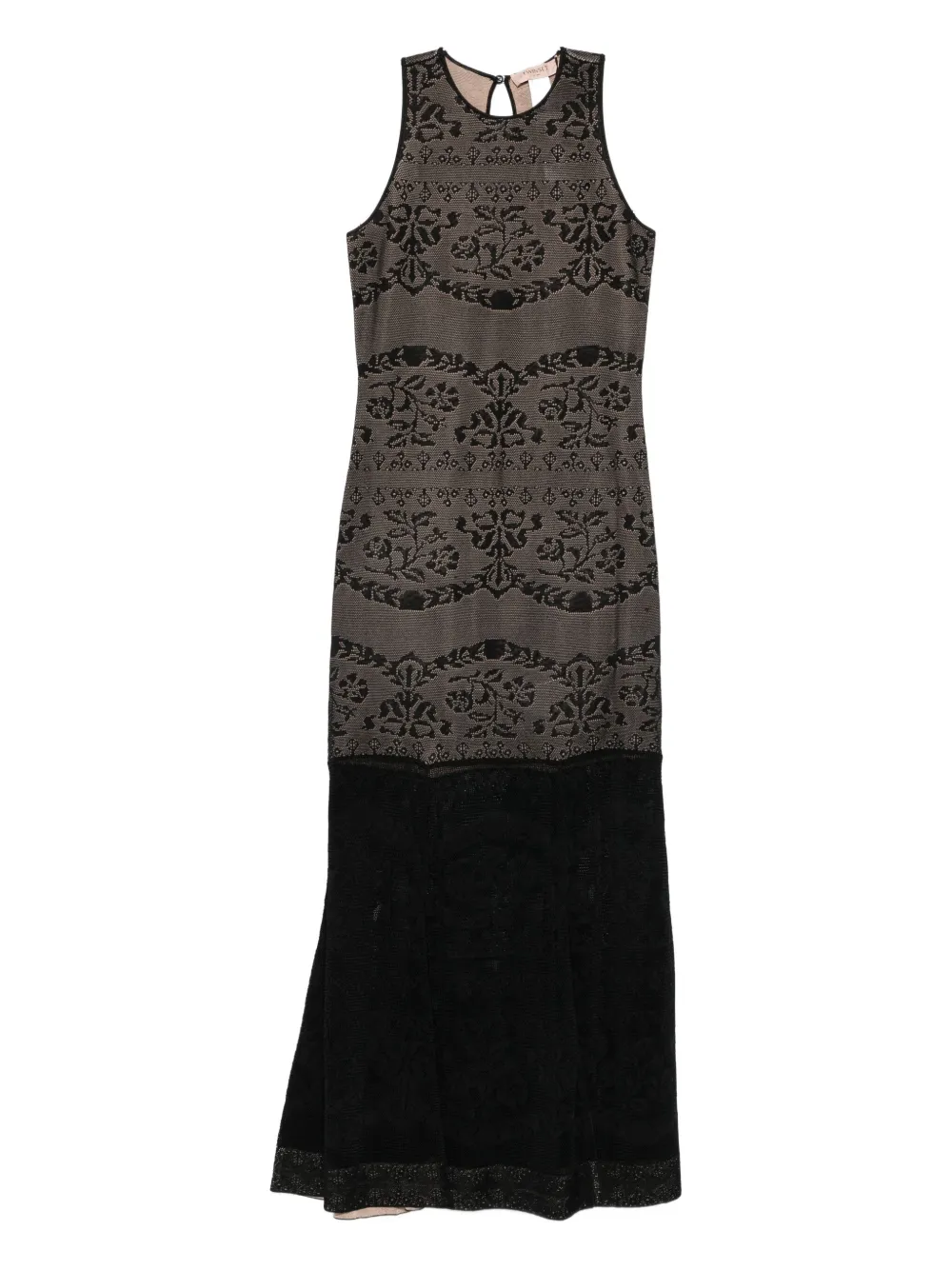 TWINSET openwork midi dress Zwart