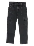 Calvin Klein Kids back-patch cargo-pocket jeans - Grey