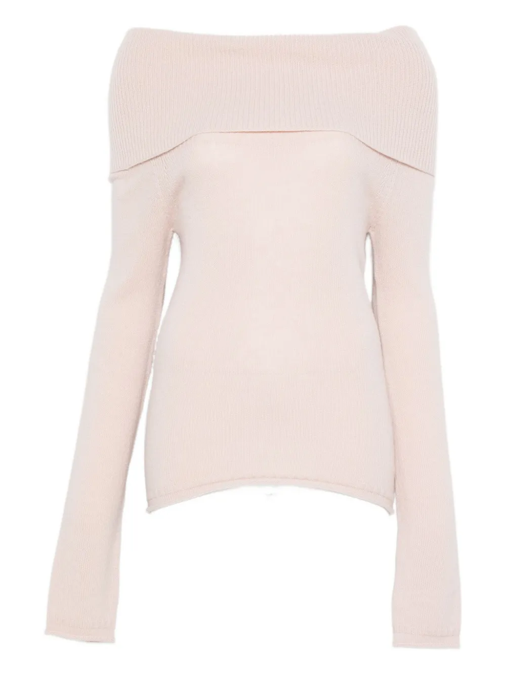 Roberto Collina Off-shoulder Sweater In Pink