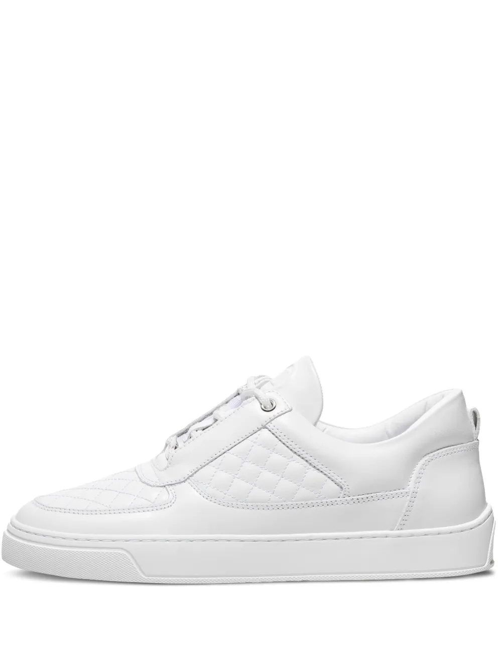 Leandro Lopes Faisca quilted-pattern leather sneakers White