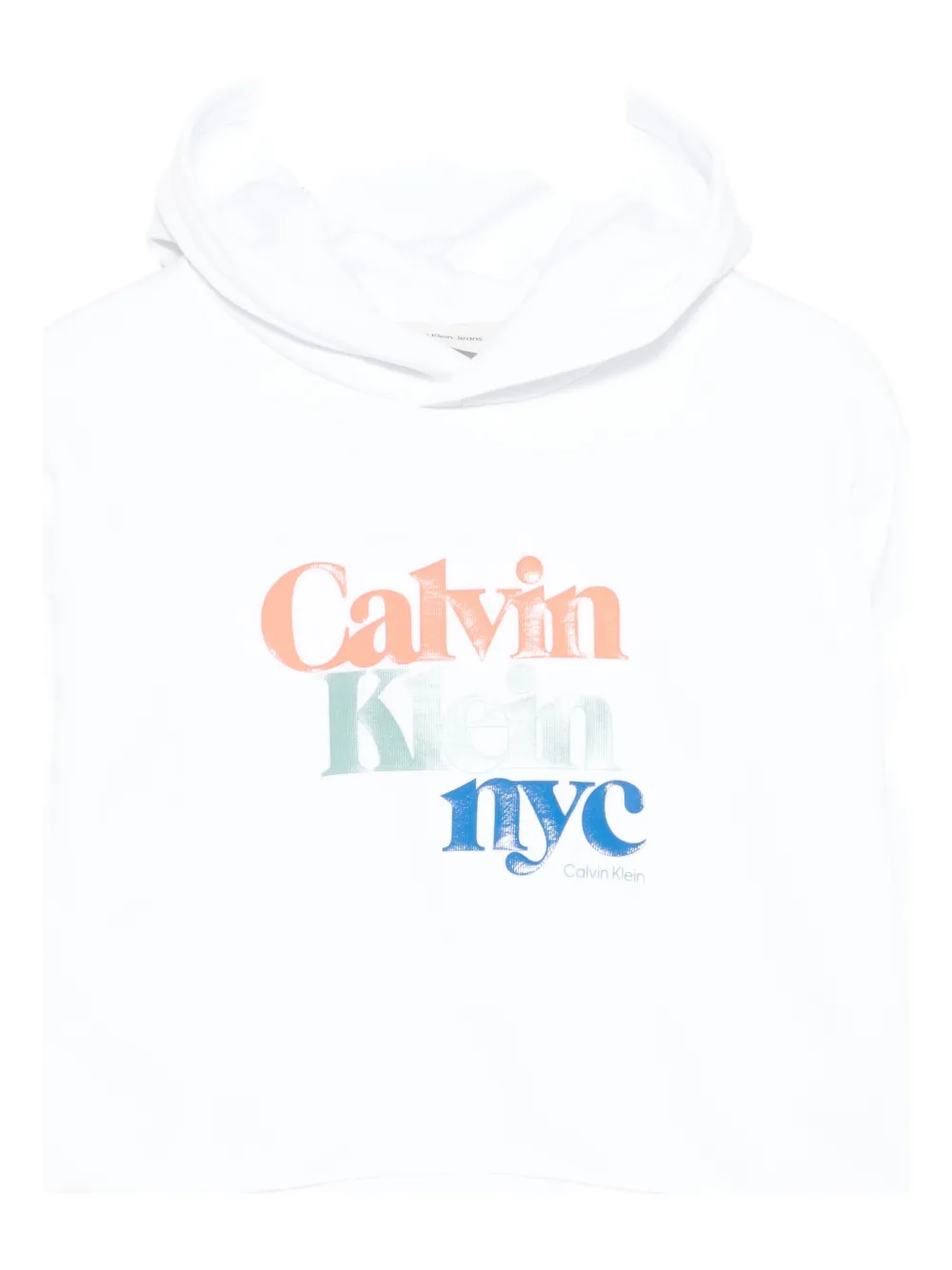 Calvin Klein Kids Hoodie met logoprint Wit