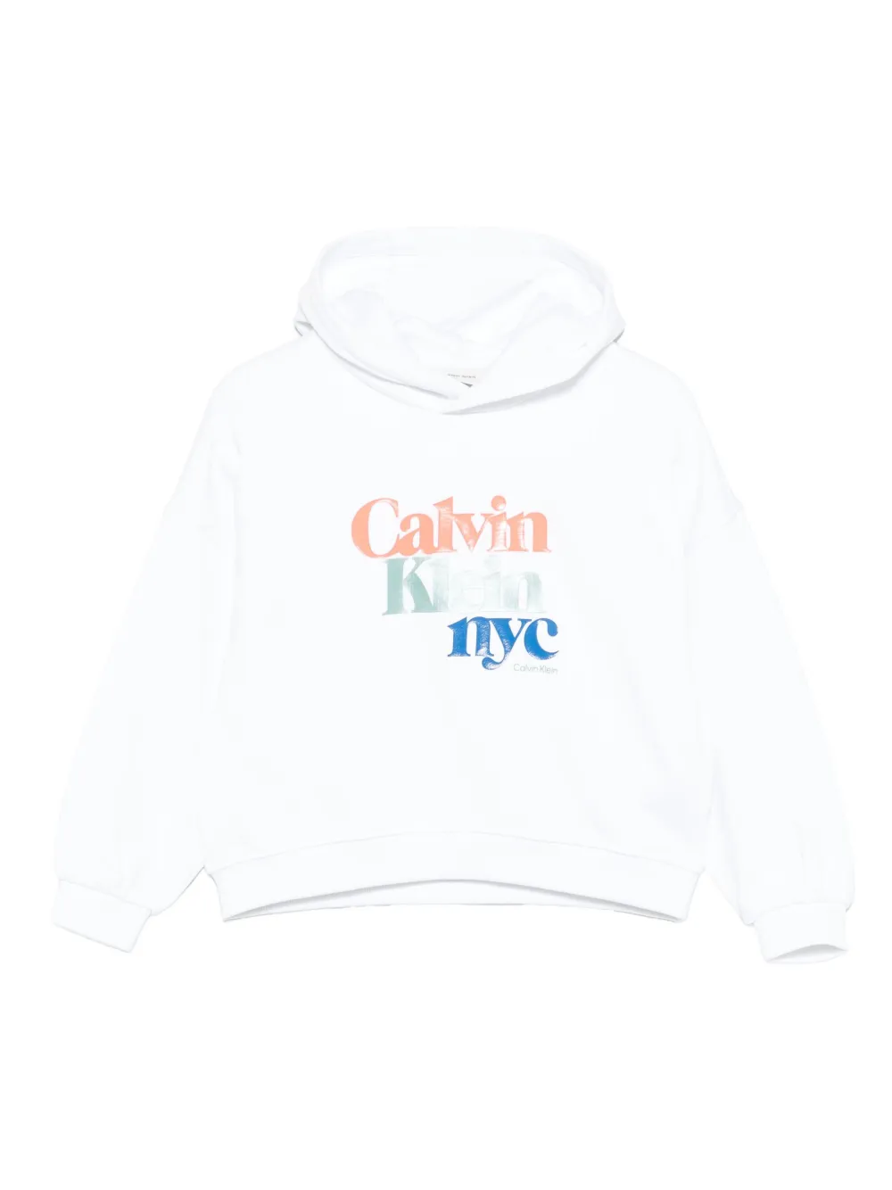 Calvin Klein Kids logo-print hoodie Wit